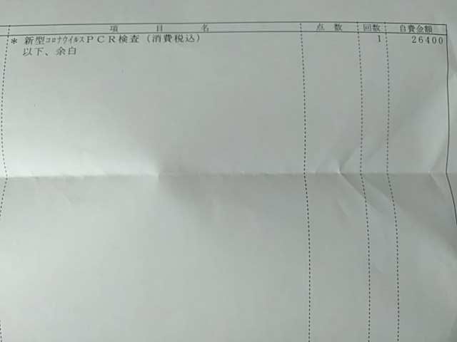 PCR検査料金